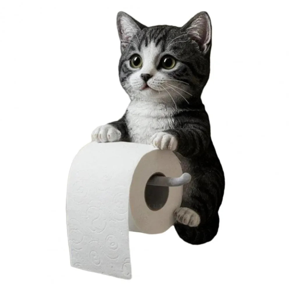 PawRoll™ – Porte-papier toilette en forme de chat amusant