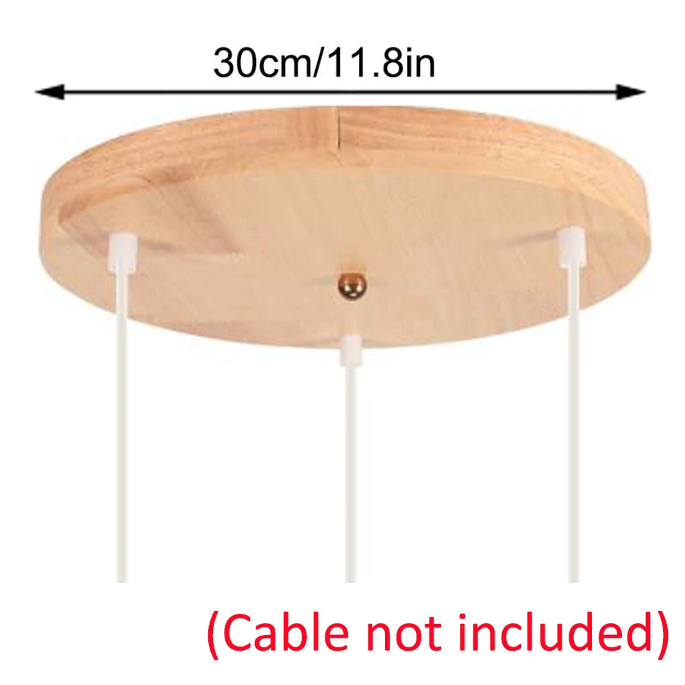 3 Holes 30cm Ceiling Plate Accessories DIY Light Fittings Round Ceiling Plate Base Chandelier Pendant Lamp Base Ceiling Canopy