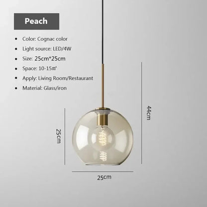 Nordic Glass LED Chandelier – Single & Multi-Head Pendant Light for Dining, Living Room & Home Décor