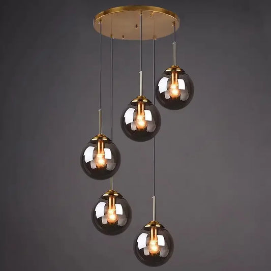 Italian Designer Glass Ball Led Pendant Lamp Kitchen Restaurant Island Living Room  Bedroom Chandelier Home Lighting Decoration