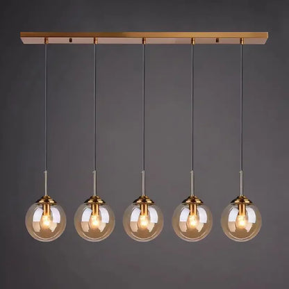 Italian Designer Glass Ball Led Pendant Lamp Kitchen Restaurant Island Living Room  Bedroom Chandelier Home Lighting Decoration