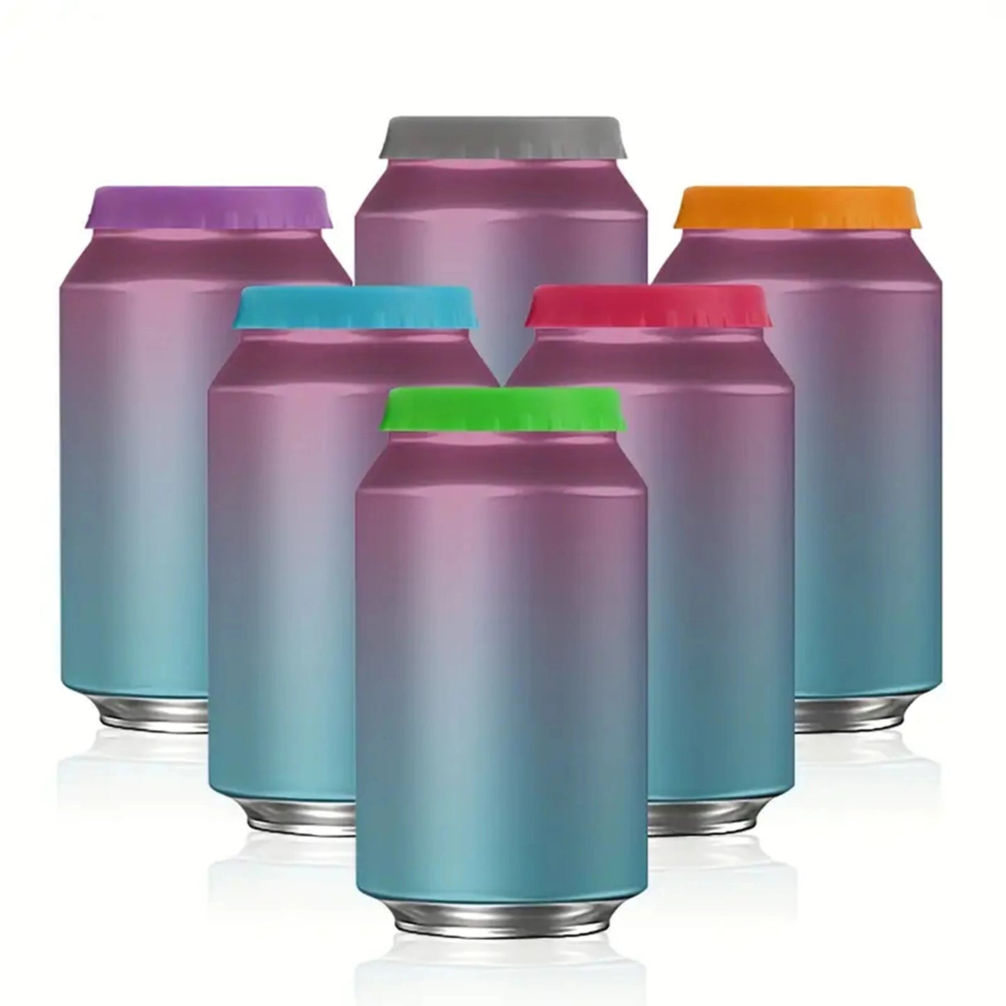 FizzSeal™ – Tapas de silicona para latas (6 unidades)