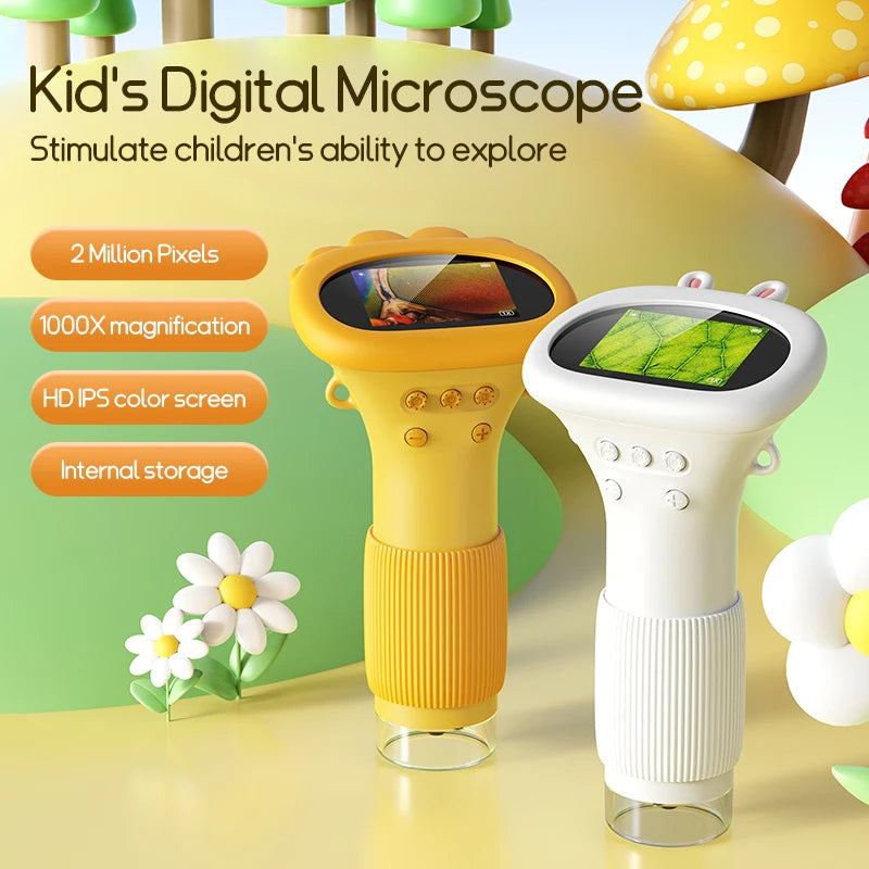 EduScope™ – Microscopio digital para niños de 1000 aumentos con LED y cámara 