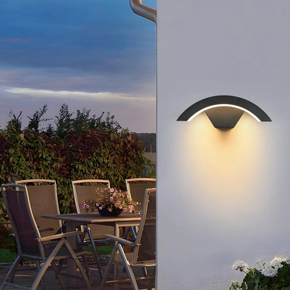 24W Modern LED Outdoor Wall Sconce – 3000K Warm White Waterproof Wall Lamp for Terrace, Garden & Pathway Lighting