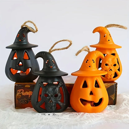 Halloween Pumpkin & Skull LED Night Light – Color Changing Table Lamp for Kids & Room Decor