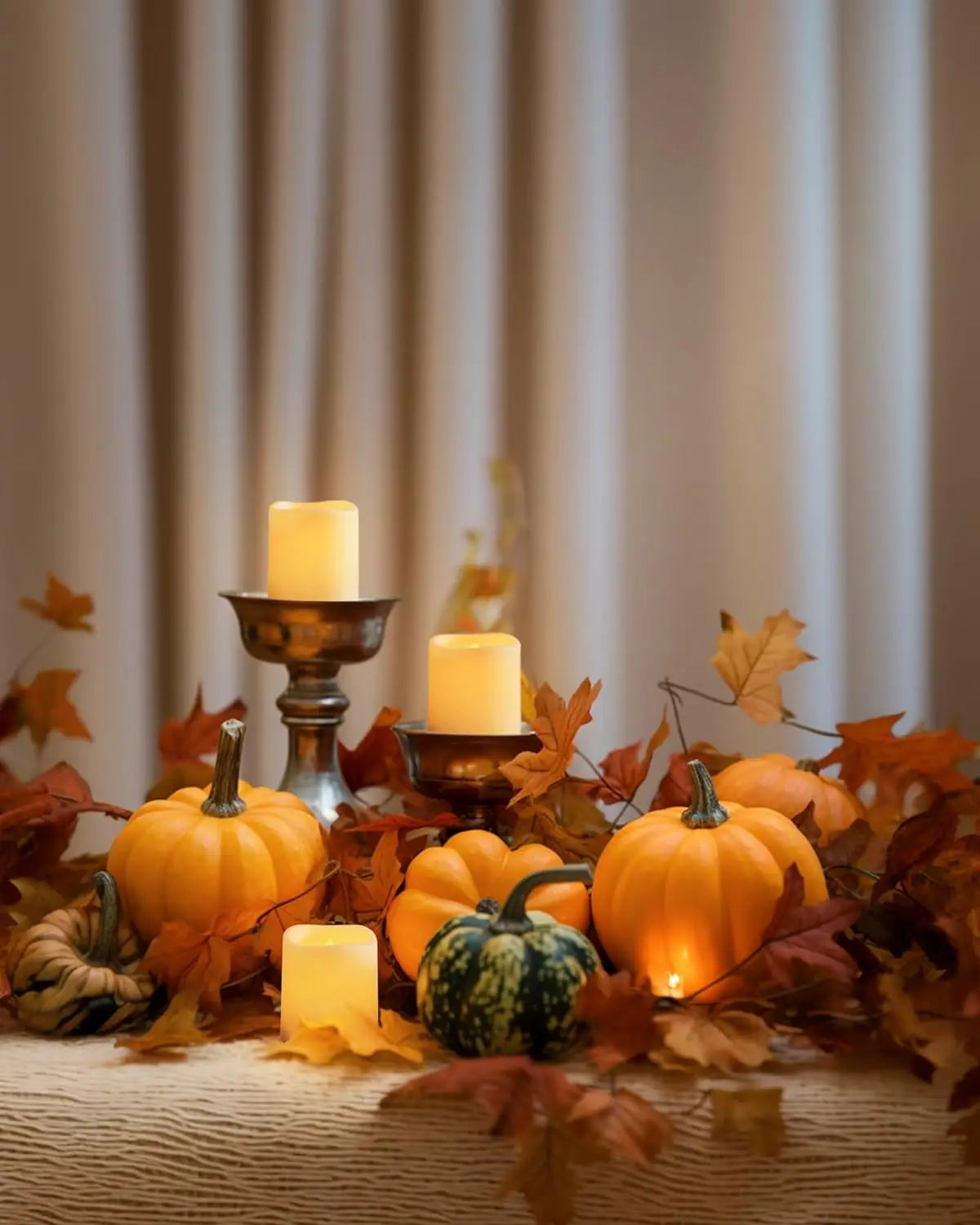 24pcs Flameless LED Tea Lights – Warm White Battery Candles for Halloween, Wedding & Christmas Decor