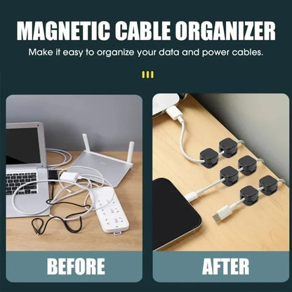 MagnaGrip™ – Organizador de cables magnético para escritorio y hogar