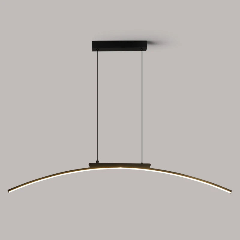 Contemporary LED Pendant Light – Sleek Adjustable Arc Lamp for Dining Room & Kitchen