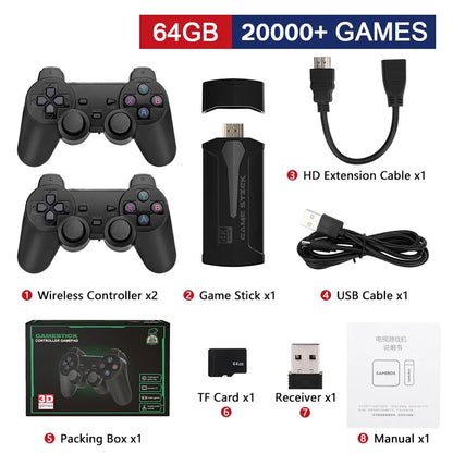 GameVault™ M8 Retro Stick 4K: ¡juega más de 40 000 juegos clásicos en tu televisor! 