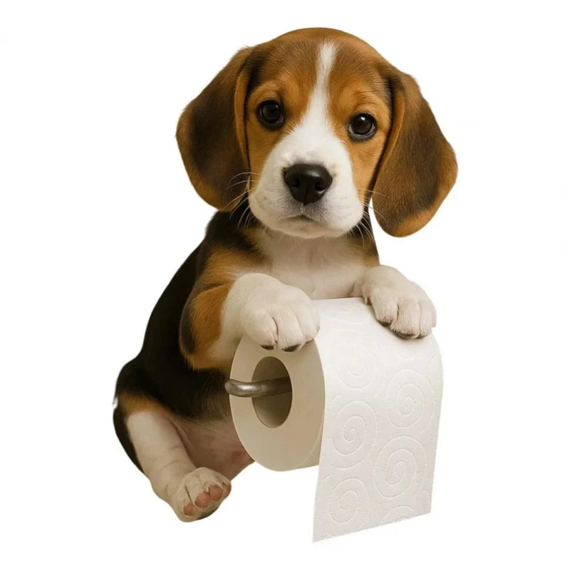 PawRoll™ – Porte-papier toilette amusant en forme de chien 