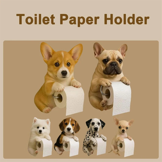 PawRoll™ – Porte-papier toilette amusant en forme de chien 