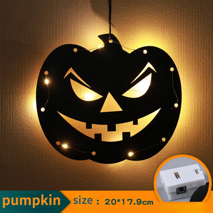 Halloween LED Hanging Lights – Spooky Castle, Witch & Ghost Décor for Indoor/Outdoor Parties