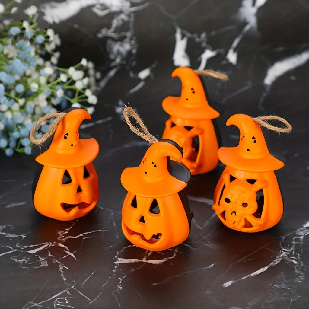 Halloween Pumpkin & Skull LED Night Light – Color Changing Table Lamp for Kids & Room Decor