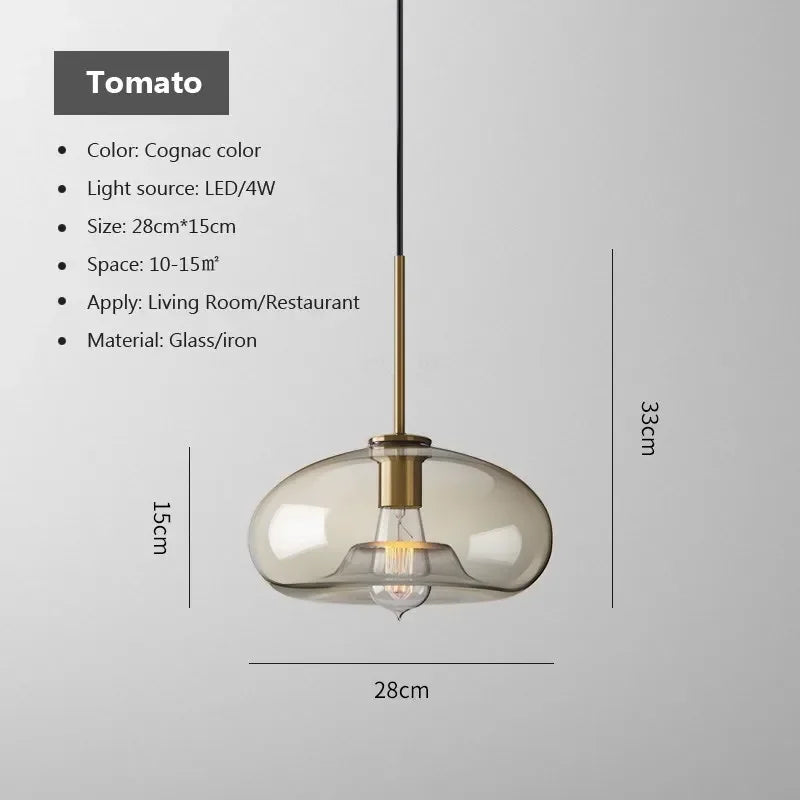 Nordic Glass LED Chandelier – Single & Multi-Head Pendant Light for Dining, Living Room & Home Décor