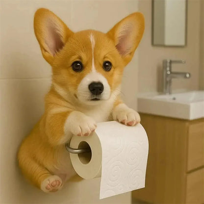 PawRoll™ – Porte-papier toilette amusant en forme de chien 