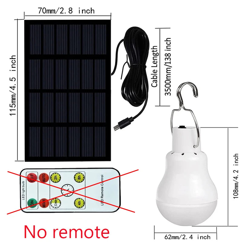USB & Solar Powered LED Emergency Bulb – Waterproof Portable Hanging Lamp for Indoor & Outdoor Lighting