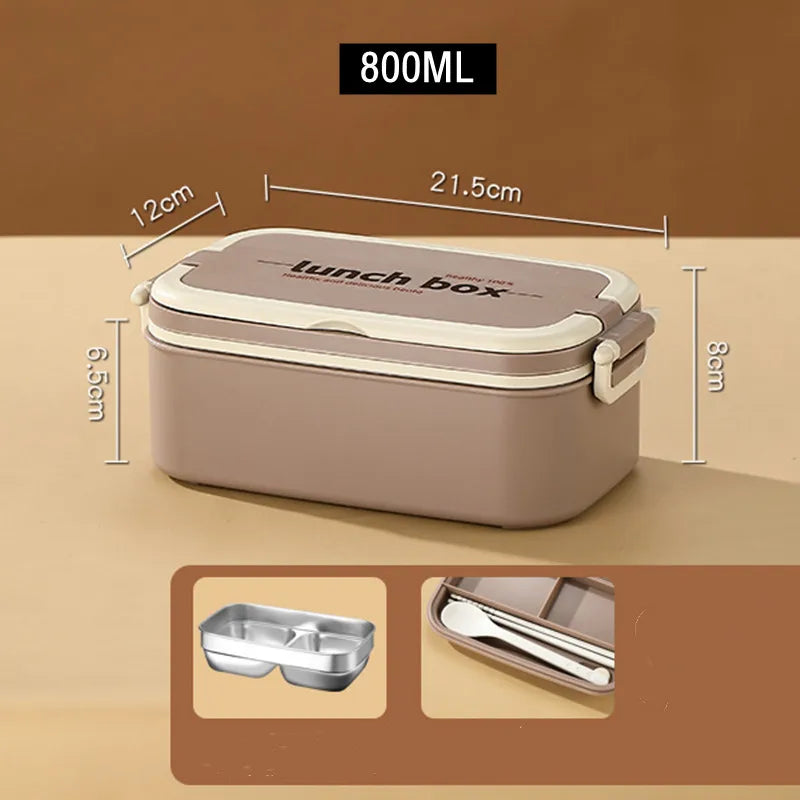 ThermoVault™ 1500 – Boîte à lunch bento isotherme en acier inoxydable 