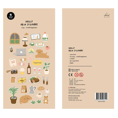 Ensemble d'autocollants Suatelier™ Kawaii Days – Essentiels de la déco coréenne