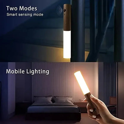Intelligent Human Body Induction Night Light LED Rechargeable Corridor/Cabinet/Toilet Wall Light Energy-Saving Durable Portable