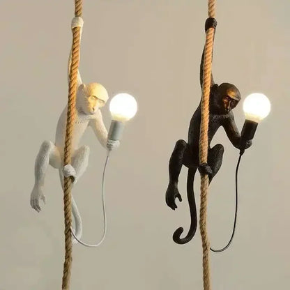 SANDYHA Nordic Retro Monkey Wall Lamp – LED Decorative Light for Living Room, Bedroom & Kitchen