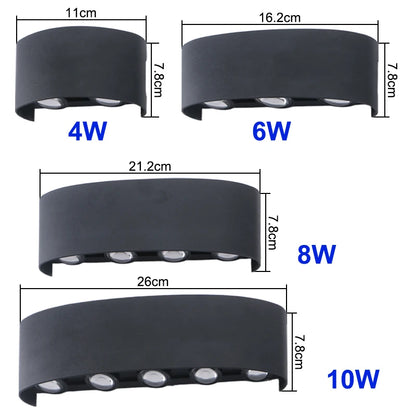 LED Waterproof Wall Light – IP65 Outdoor & Indoor Modern Lamp for Garden, Porch, Bathroom & Living Room