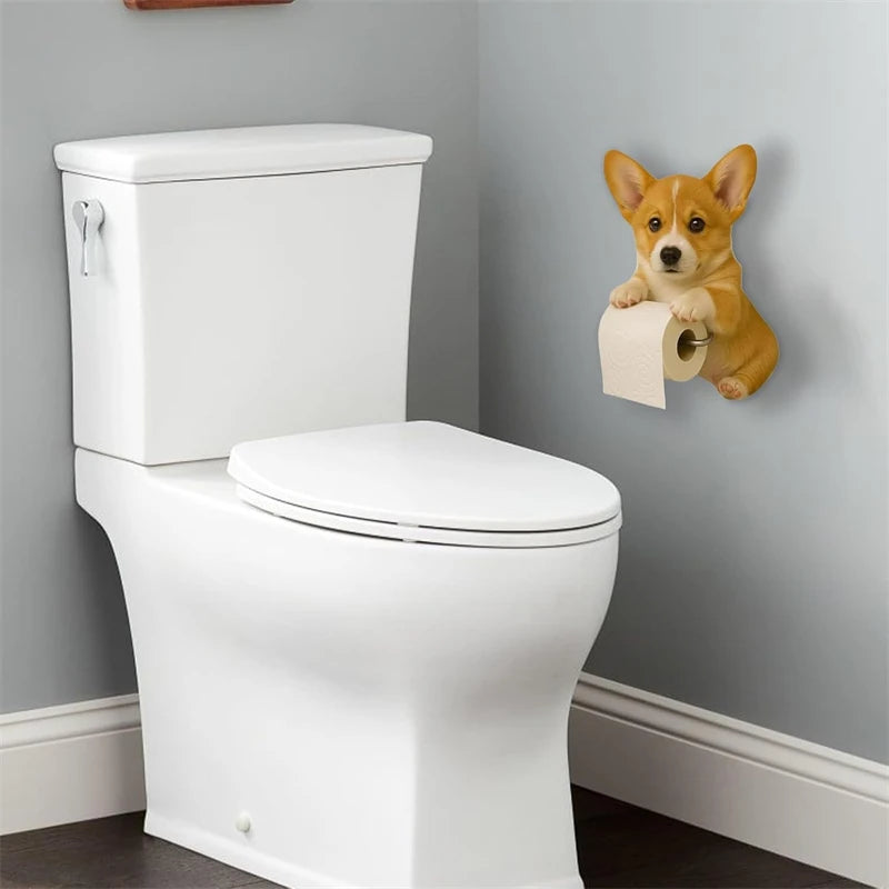 PawRoll™ – Porte-papier toilette amusant en forme de chien 