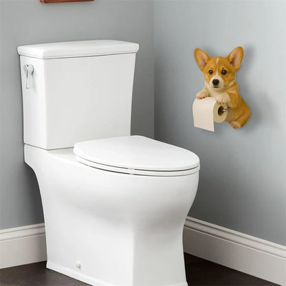 PawRoll™ – Porte-papier toilette amusant en forme de chien 