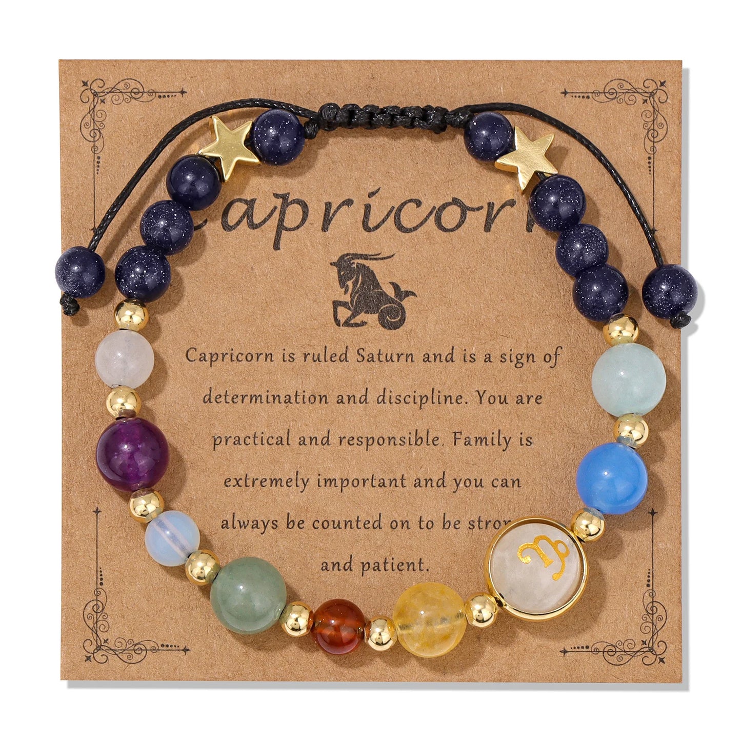 Pulsera de cristal LuckyGlow™: dije unisex de acero inoxidable 