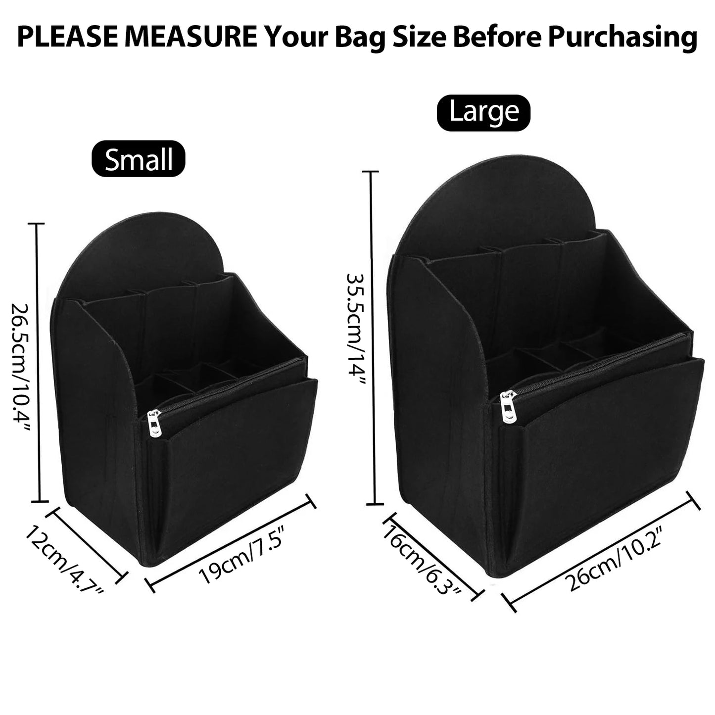 BagNest™ – Insert de rangement en feutre pour sacs à dos et sacs à main
