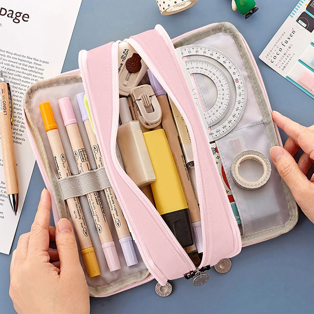 Estuche MaxiHold™ con 3 cremalleras: el organizador de papelería definitivo