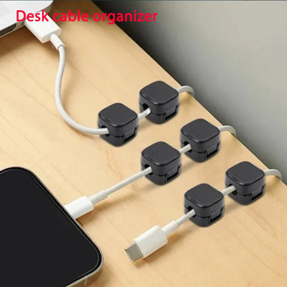 MagnaGrip™ – Organizador de cables magnético para escritorio y hogar