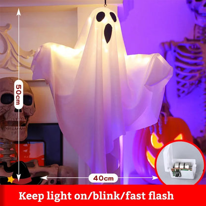 Light-Up Hanging Ghost – Spooky Halloween Decoration for Indoor & Outdoor Parties