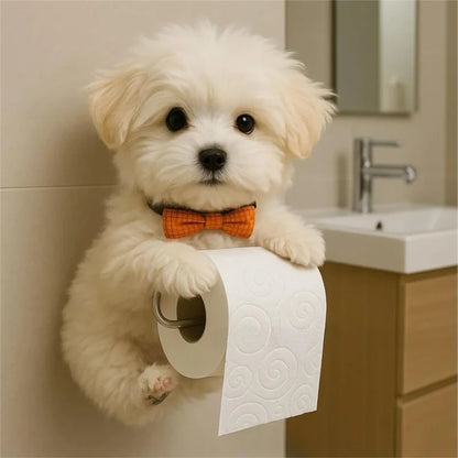 PawRoll™ – Porte-papier toilette amusant en forme de chien 