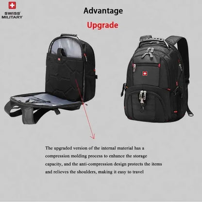 AlpTek™ ProPack – Sac à dos suisse pour ordinateur portable 17 pouces et voyage 