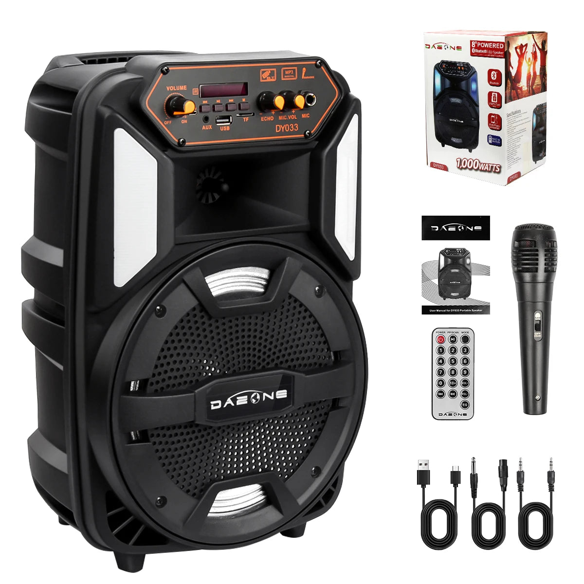 BoomStorm™ 1000 W — Enceinte de fête portable sans fil