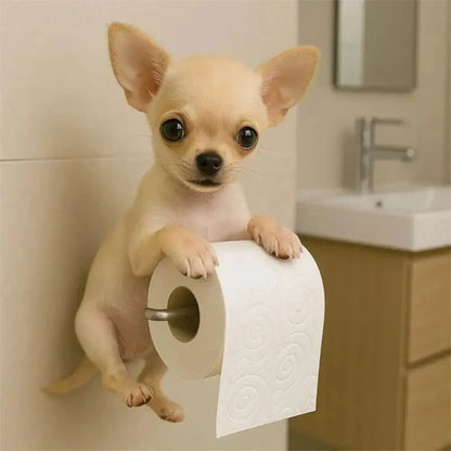 PawRoll™ – Porte-papier toilette amusant en forme de chien 
