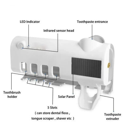 Stérilisateur et support de brosse à dents UV SolarGuard™ 
