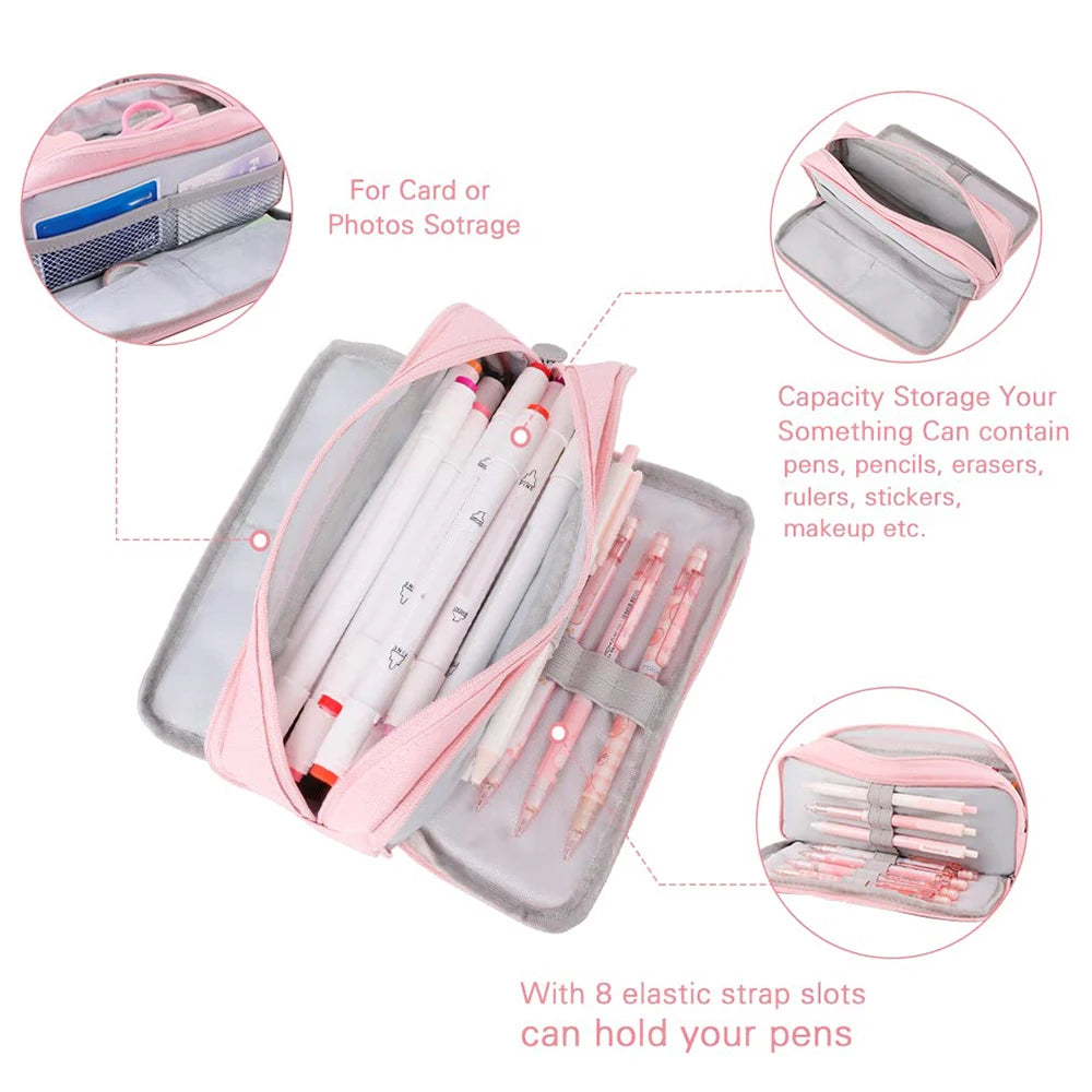 Estuche MaxiHold™ con 3 cremalleras: el organizador de papelería definitivo