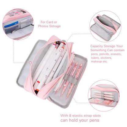 Estuche MaxiHold™ con 3 cremalleras: el organizador de papelería definitivo