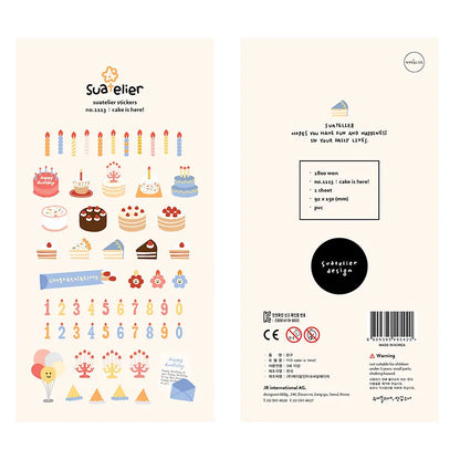 Ensemble d'autocollants Suatelier™ Kawaii Days – Essentiels de la déco coréenne