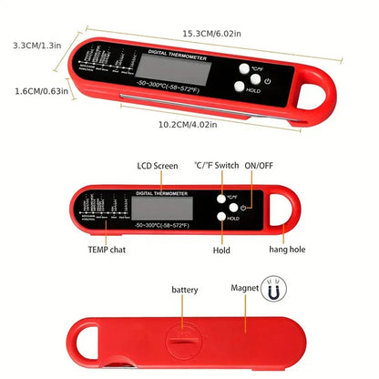 Termómetro digital plegable para barbacoa GrillMate™