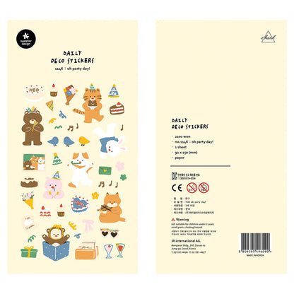 Ensemble d'autocollants Suatelier™ Kawaii Days – Essentiels de la déco coréenne