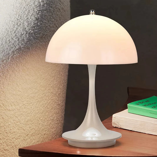 Portable LED Mushroom Lamp – USB Rechargeable Dimmable Bedside Light