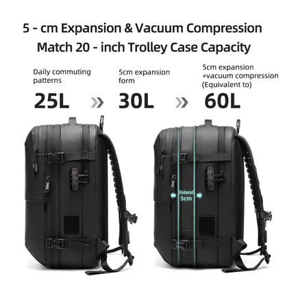 AirPack™ – Sac à dos de voyage intelligent, extensible, étanche et conçu pour les voyages modernes