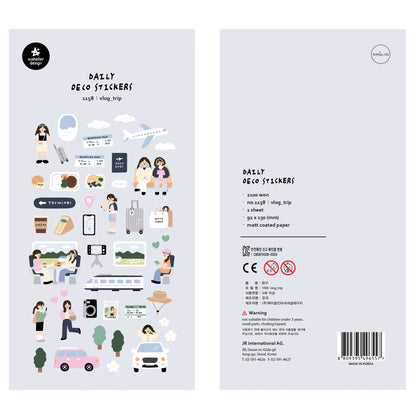 Ensemble d'autocollants Suatelier™ Kawaii Days – Essentiels de la déco coréenne