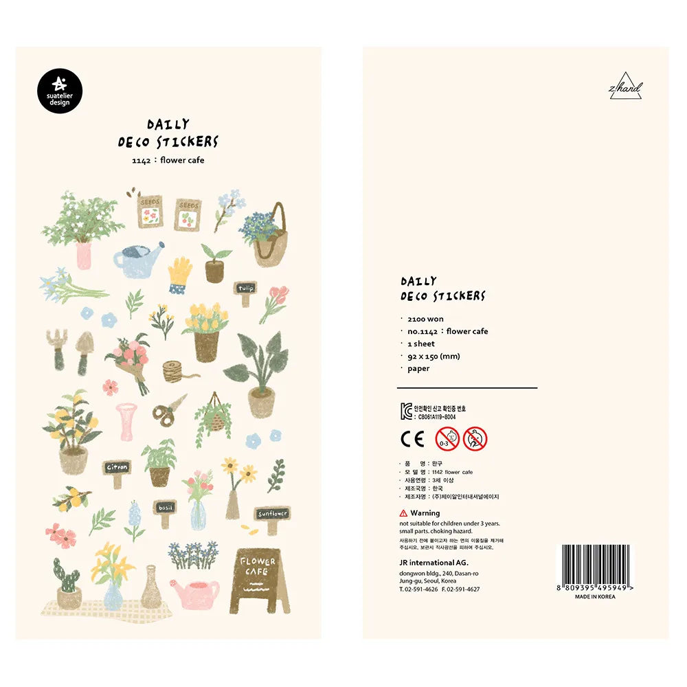 Ensemble d'autocollants Suatelier™ Kawaii Days – Essentiels de la déco coréenne