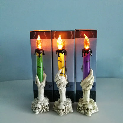 Halloween Skeleton Hand LED Candles – Spooky Ghost Lights for Haunted House & Party Decor