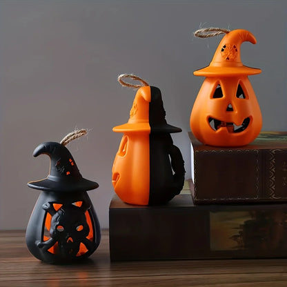 Halloween Pumpkin & Skull LED Night Light – Color Changing Table Lamp for Kids & Room Decor