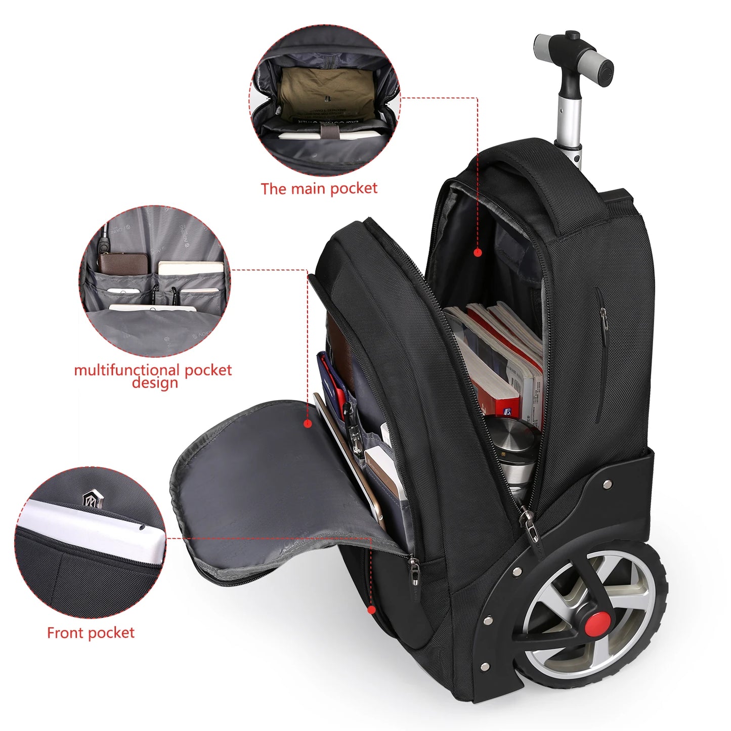 GlidePack™ 20" – Mochila de viaje con ruedas para portátil 
