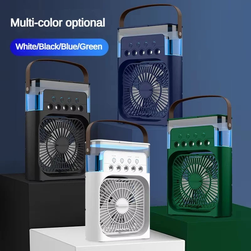 BreezeGlow™ – Mini enfriador de aire 3 en 1 con luz nocturna LED